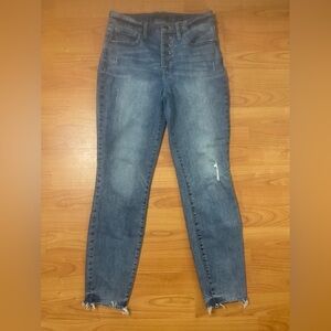 Lucky Brand | High Rise Skinny Bridgette Jeans Size 4/27 Light Raw Hem Buttonfly